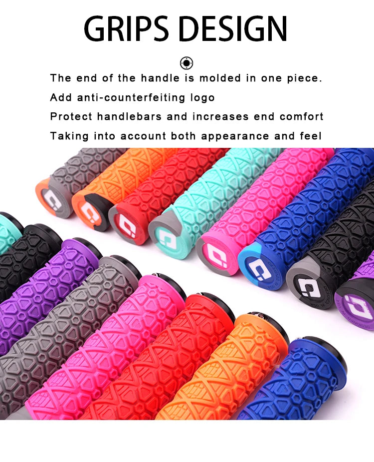 Silicone MTB Lock-On Grips – Anti-Slip Shock Absorbing Handles for Downhill