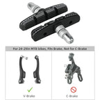 70mm V-Brake Pads – Threaded Linear Pull Shoes for Mountain Biking