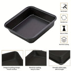 Carbon Steel Nonstick Roasting Pan – Rectangular Baking Tray for Bread and Cake