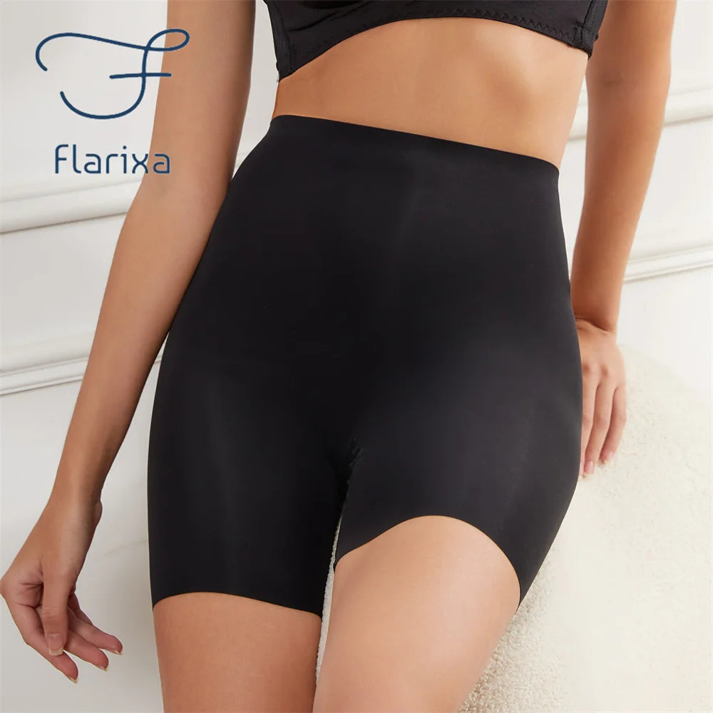 Seamless High Waist Boyshorts – Tummy Control Ice Silk Underwear for Women