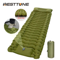 Inflatable Sleeping Pad – Built-in Pillow for Camping Hiking and Travel