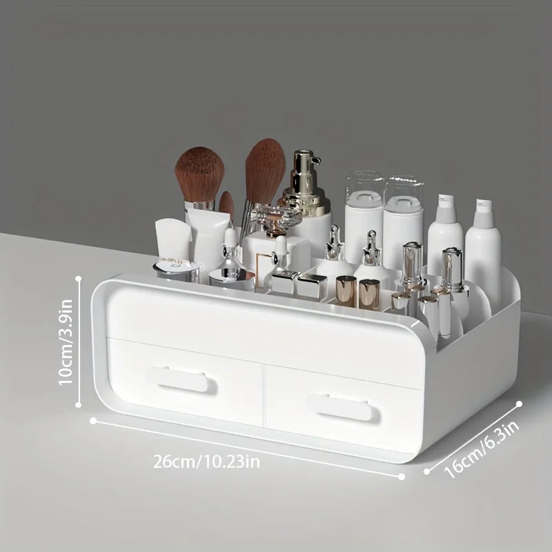 Large Plastic Makeup Organizer – Multi-Drawer Storage for Vanity Desktop