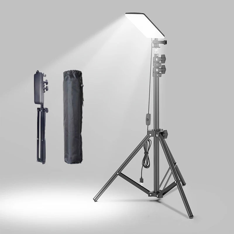Portable LED Work Light – Telescopic Tripod Spotlight for Outdoor Camping