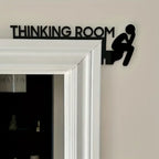 Thinking Room Toilet Sign – Modern Wall Mount Plaque for Bathroom Decor