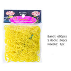 Elastic Loom Bands – Colorful DIY Jewelry Making Kit for Kids Crafts