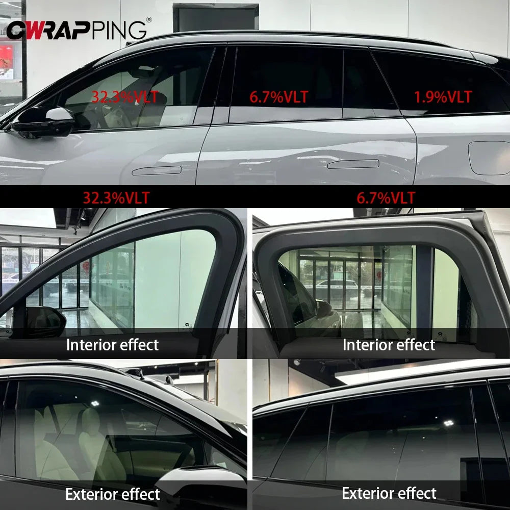 Black Window Tint Film – 50cmx3m Heat Control for Car Solar UV Protection