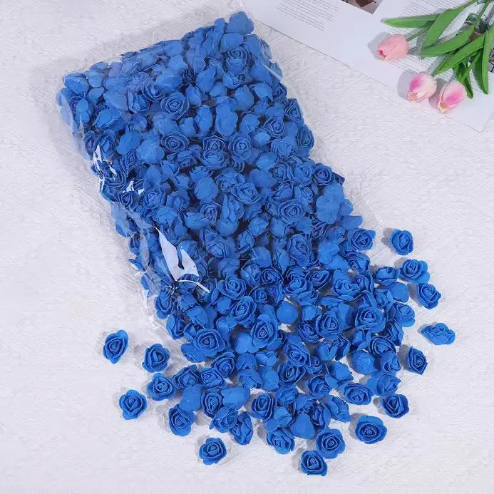 Mini PE Foam Rose Heads – Artificial Flowers for DIY Wedding Party Decor