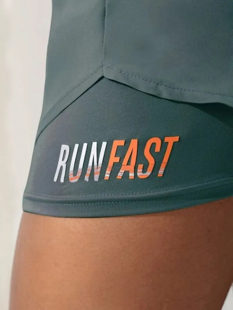 High Rise Yoga Shorts – Two-in-One Athletic Apparel for Gym Running