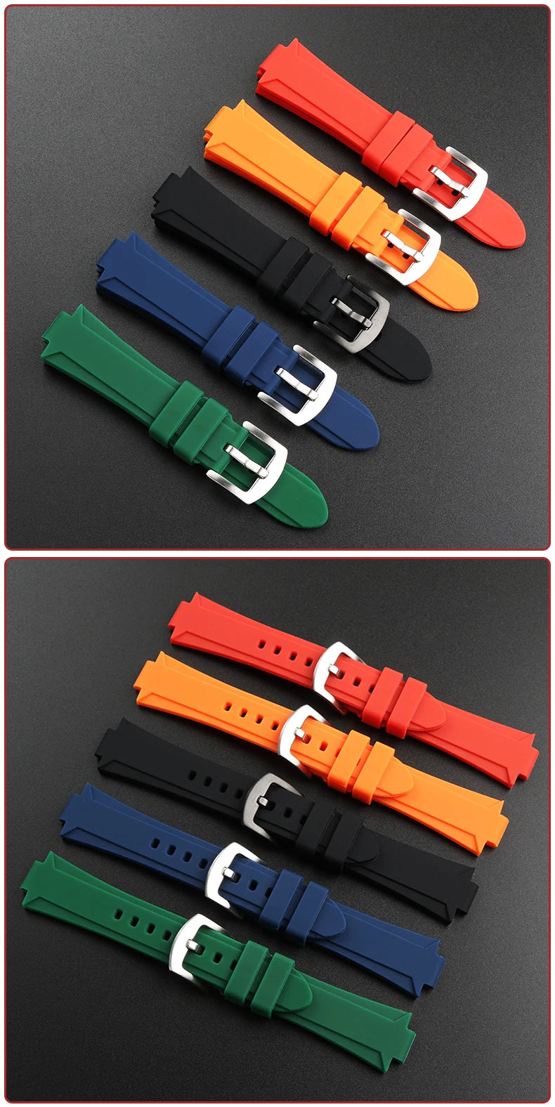 Rubber Watch Strap – Silicone Diving Band for Oris Aquis Series