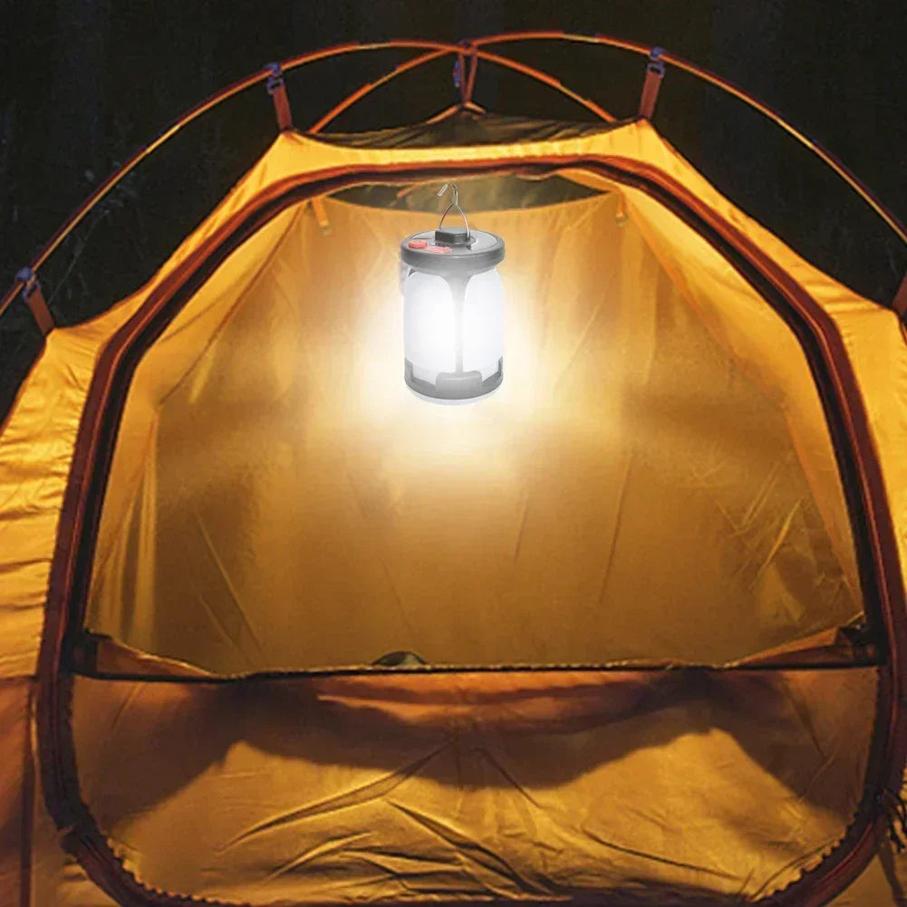 Rechargeable Solar LED Lantern – 1000LM Power Bank for Camping and Fishing
