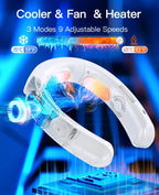 Portable Neck Fan – 6000mAh Wearable Air Conditioner for Outdoor Summer Cooling