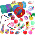 Interactive Cat Play Tunnel – Foldable Mouse and Fish Toy Set for Pets