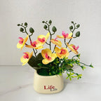 Faux Butterfly Orchid Potted Plant – Elegant Floral Decor for Home Office