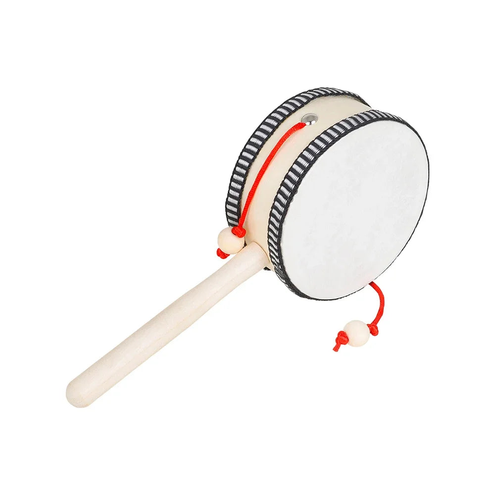 4 Inch Wooden Hand Drum – Orff Percussion Instrument for Kids Musical Toys