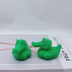 3D Printed Animal Figurines – Shark and Duck Desk Decor for Office Gifts