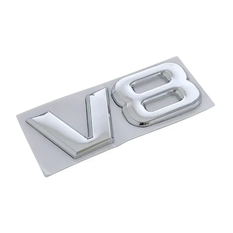 Metal V6 V8 Logo Emblem – Automotive Tailgate Fender Badge for Toyota
