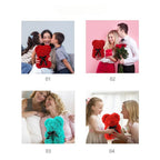 Artificial Rose Teddy Bear – 25cm Flower Gift for Valentines Anniversary