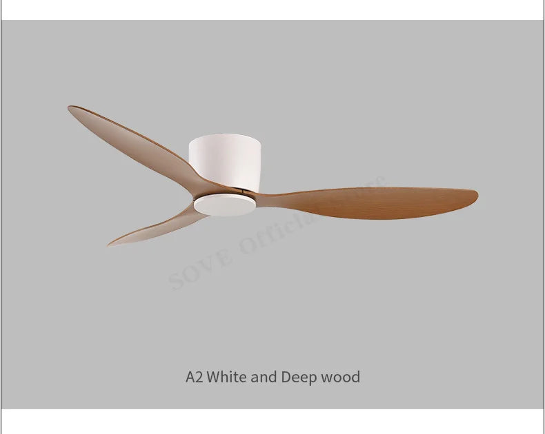 Modern DC Motor Ceiling Fan – Low Profile Minimalist for Home Decor