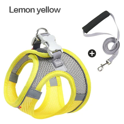 Reflective Breathable Dog Harness Vest – Adjustable for Outdoor Walking