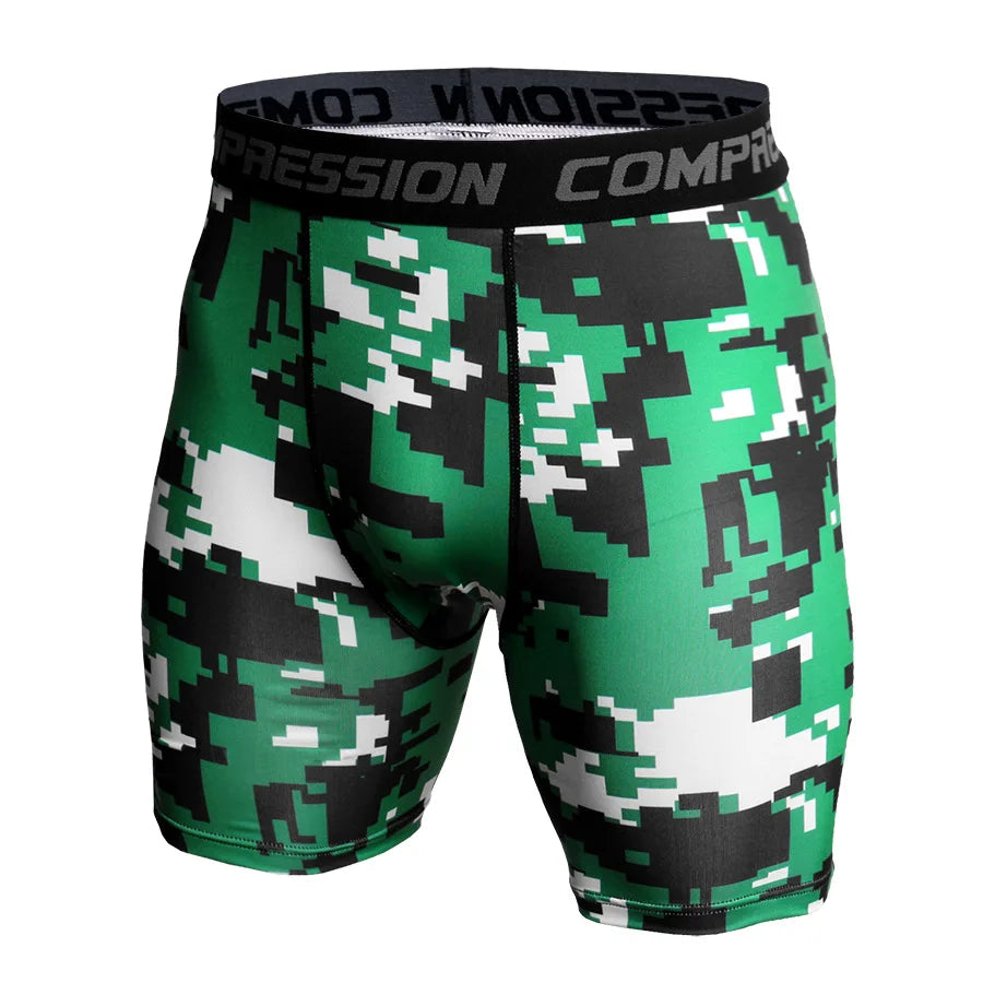 Compression Shorts – 3D Printed Camouflage for Gym and Bodybuilding