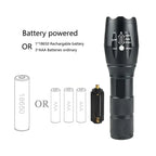 T6 LED Zoomable Flashlight – Waterproof Aluminum Torch for Camping