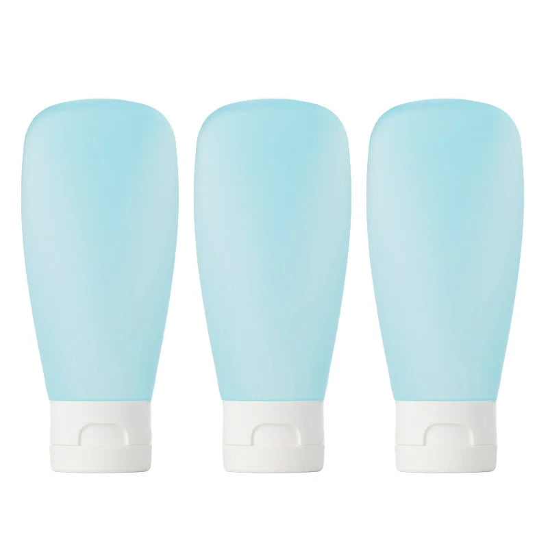 Refillable Squeeze Bottle Kit – Portable Travel Containers for Toiletries
