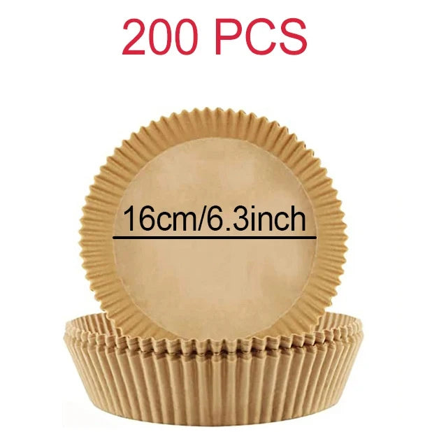 Disposable Air Fryer Parchment Liners – 9 Inch Nonstick Paper for Baking