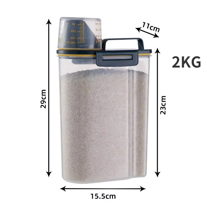 Airtight Plastic Pet Food Container – Moisture-proof Storage for Dog Cat Food