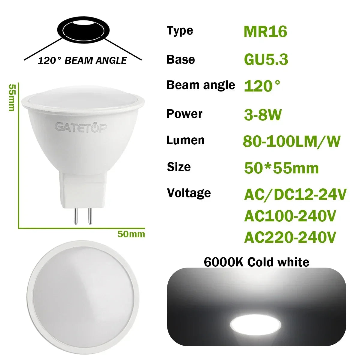 LED MR16 Spotlight Bulbs – Energy Efficient Lighting for Home Replacement
