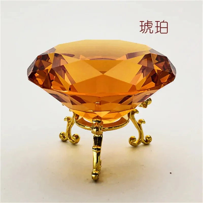 Crystal Diamond Glass Paperweight – Decorative Ornament for Romantic Proposals
