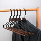 Solid Wood Clothes Hangers – Swivel Hook Rack for Coats and Jackets
