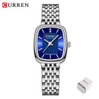 Gold Stainless Steel Quartz Watch – Elegant Square Dial for Business Fashion