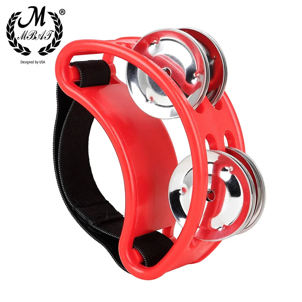 Foot Tambourine with Metal Jingles – Percussion Instrument for Drumming