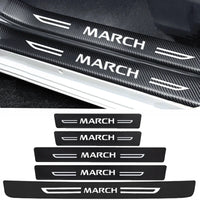 Carbon Fiber Door Sill Protectors – Threshold Trim for Nissan March