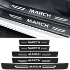 Carbon Fiber Door Sill Protectors – Threshold Trim for Nissan March