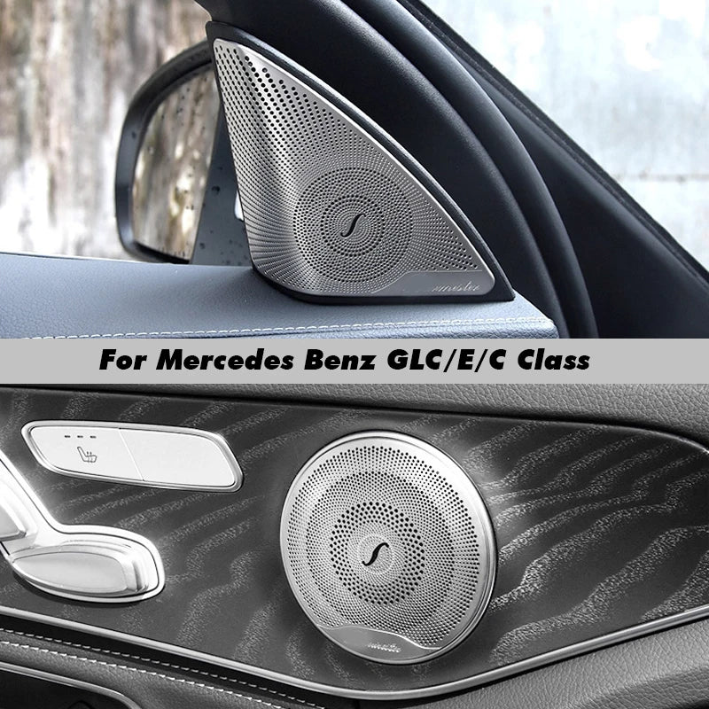 Stainless Steel Door Speaker Trim – Interior Upgrade for Mercedes Benz