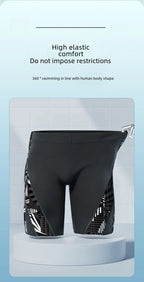 Men's Quick-Dry Swim Trunks – Anti-Embarrassment Five-Point Board Shorts for Swimming