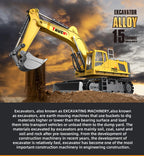 Alloy RC Excavator Toy – 2.4G Remote Control Engineering Truck for Kids