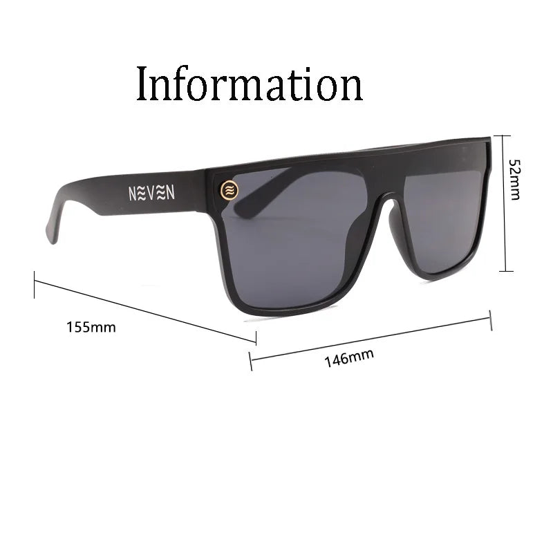 Square Conjoined Lens Sunglasses – UV400 Gradient Eyewear for Outdoor Cycling