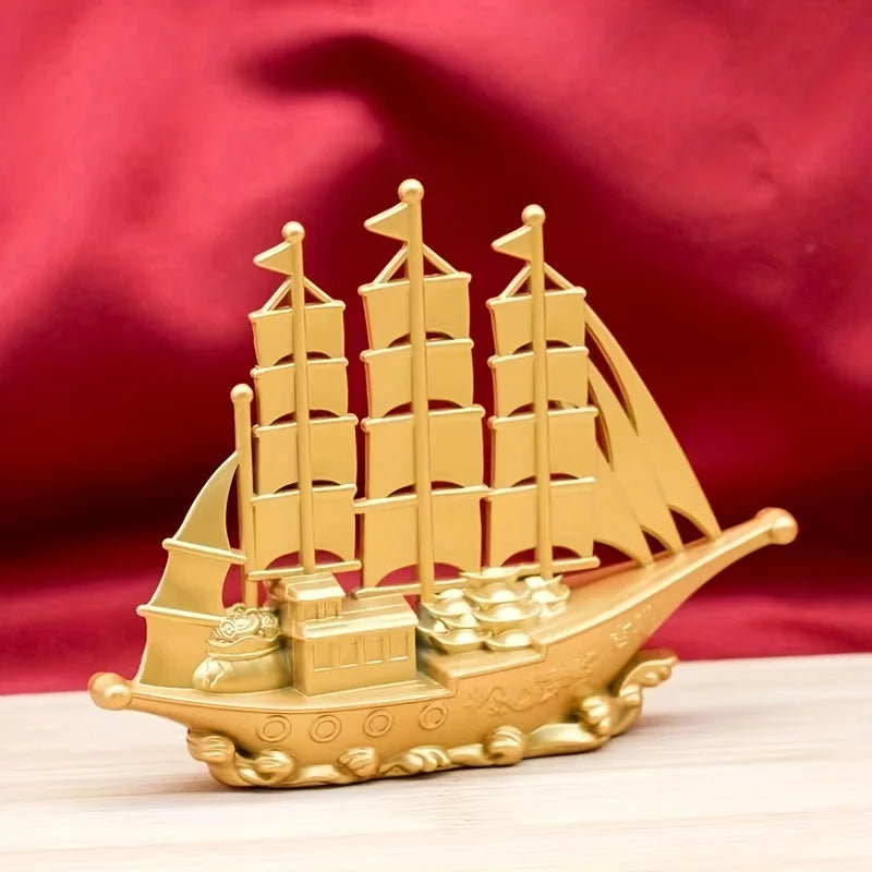Metal Sailboat Ornament – Nautical Decor for Home and Office Desktop