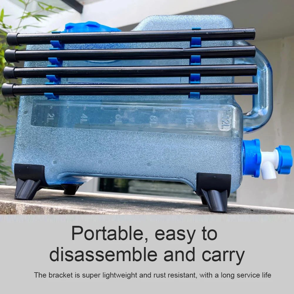Folding Water Bucket Stand – Portable Metal Frame for Camping and Picnics