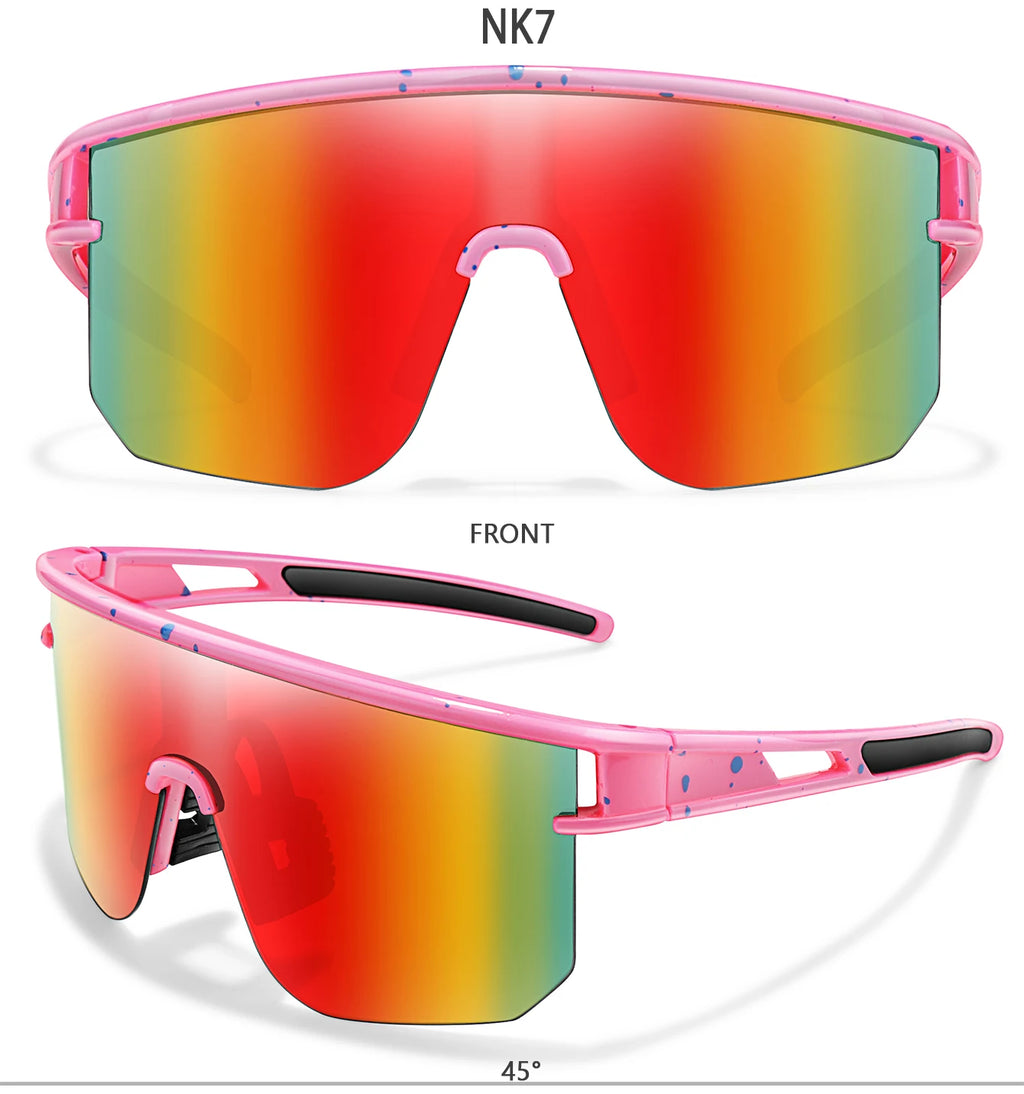 Kids Sport Cycling Sunglasses – UV400 Youth Eyewear for Outdoor Bike Baseball