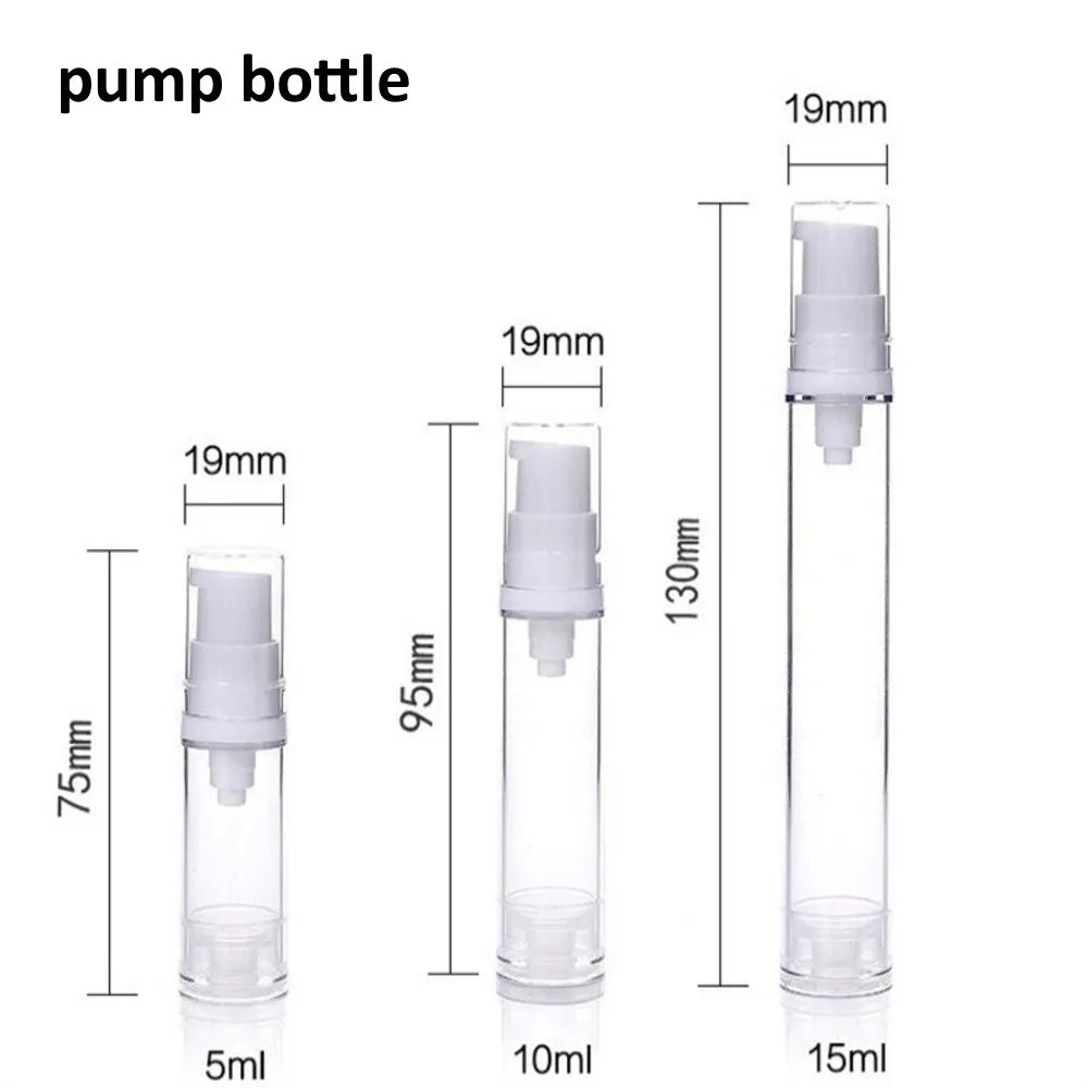 Vacuum Pump Bottle – Refillable Cosmetic Container for Travel Skincare