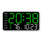 LED Digital Wall Clock – Temperature and Date Display for Home Office