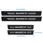 Carbon Fiber Door Sill Protectors – Threshold Trim for Nissan March
