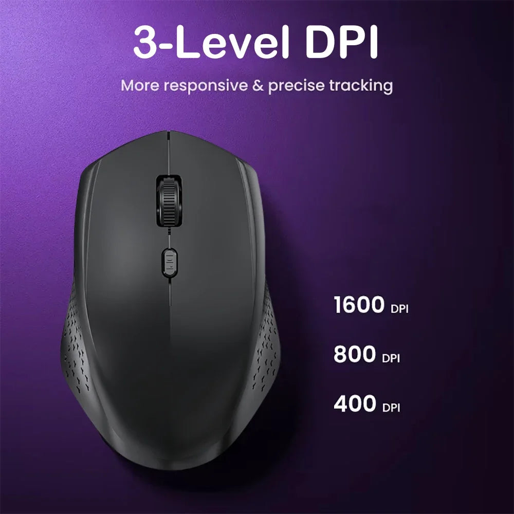 Wireless Dual-Mode Mouse – Silent Rechargeable Accessory for Laptop PC