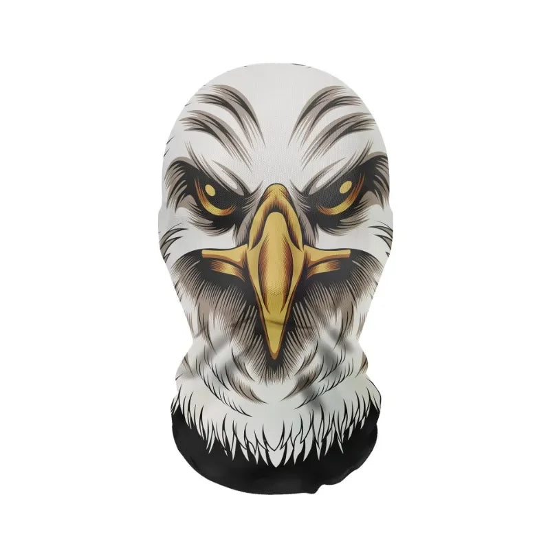 Full Face Skull Animal Mask – Breathable Mesh Headgear for Halloween Cosplay