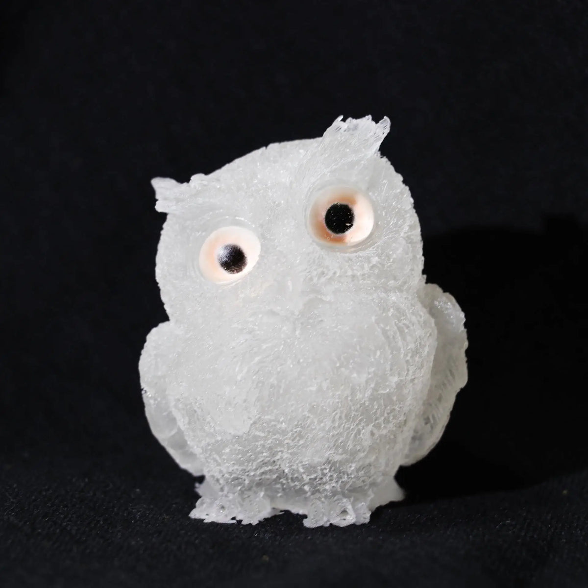 Crystal Owl Ornament – Natural Gemstone Figurine for Home Decor and Aquarium