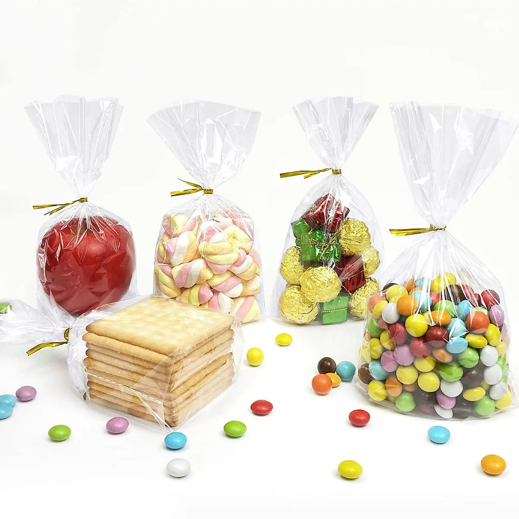 Clear Cellophane Bags – Transparent Plastic Packaging for Party Gift Favors