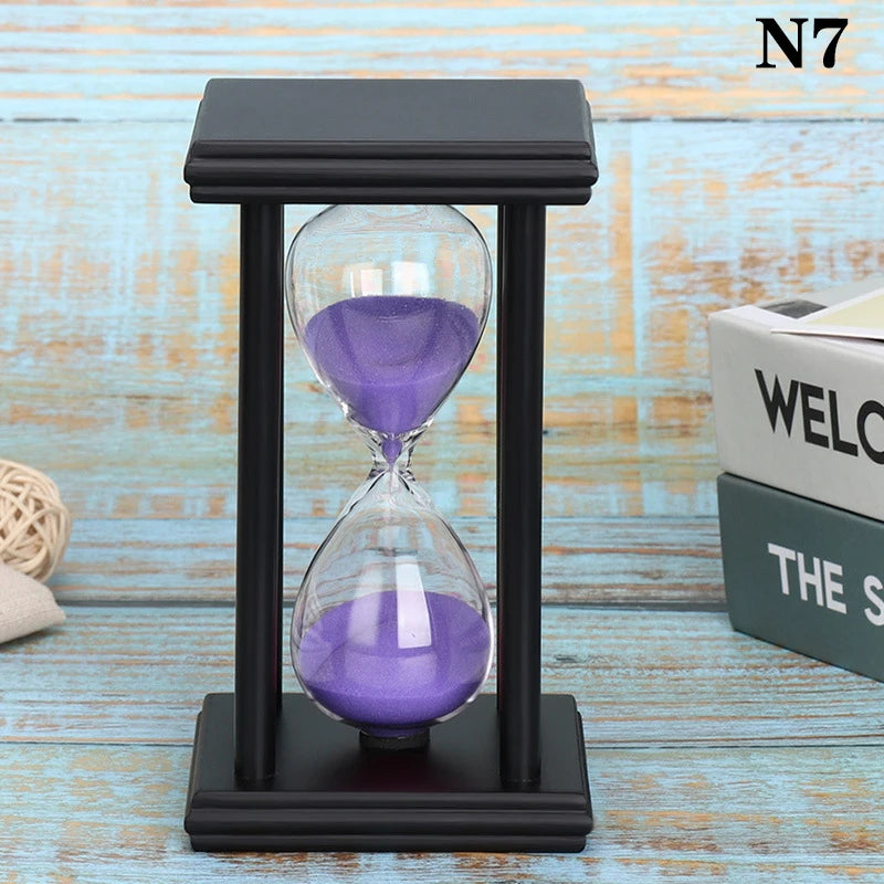 Wooden Sandglass Timer – 30 Minute Hourglass for Home Office Decor